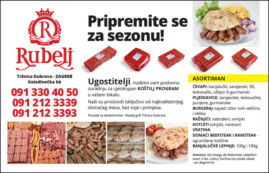 Rubelj Grill program za ugostitelje
